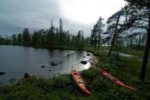 Rain, dark clouds and some sunshine. Multi weather tours in Swedish Lapland.