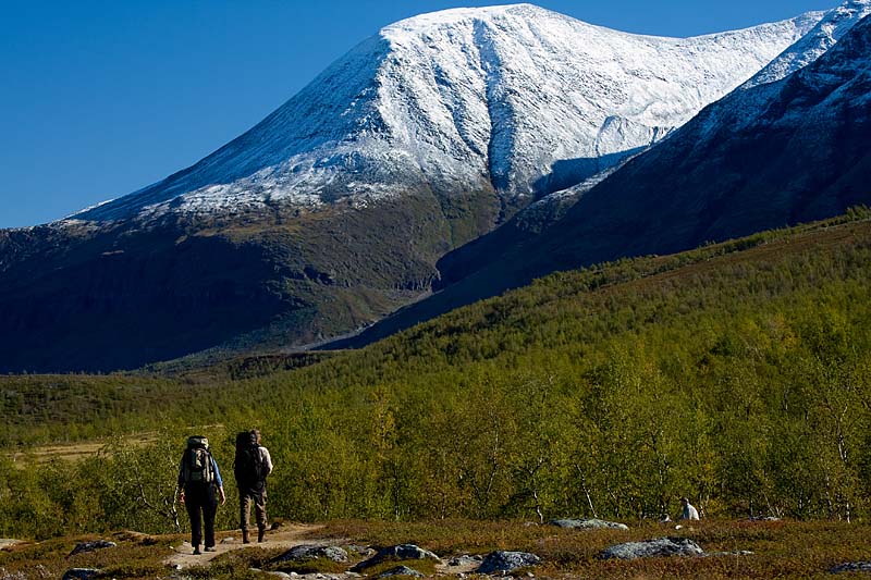 The Padjelanta Trail goes cloes to the mountain Akka.