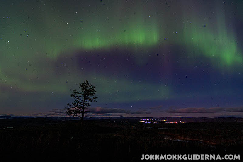 Aurora Borealis over Jokkmokk village