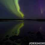 Northern lights in Jokkmokk. Aurora borealis