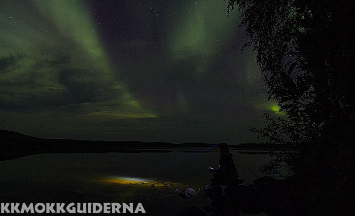 Northern lights in Jokkmokk. Aurora borealis