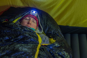 Winter camping in a Hilleberg tent on the tour: Sled dog adventure through Sjaunja and Kebnekaise