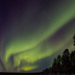 Mighty Northern lights in Swedish Lapland.
