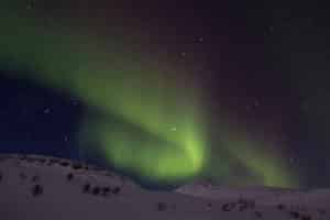 Aurora borealis Northern lights in Sarek National Park.