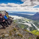 Hiking up to mount Skierfe and the gate to Sarek Nationalpark